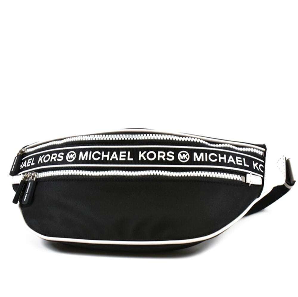 Michael Kors Kenly Medium Logo Tape Nylon Belt Bag Black